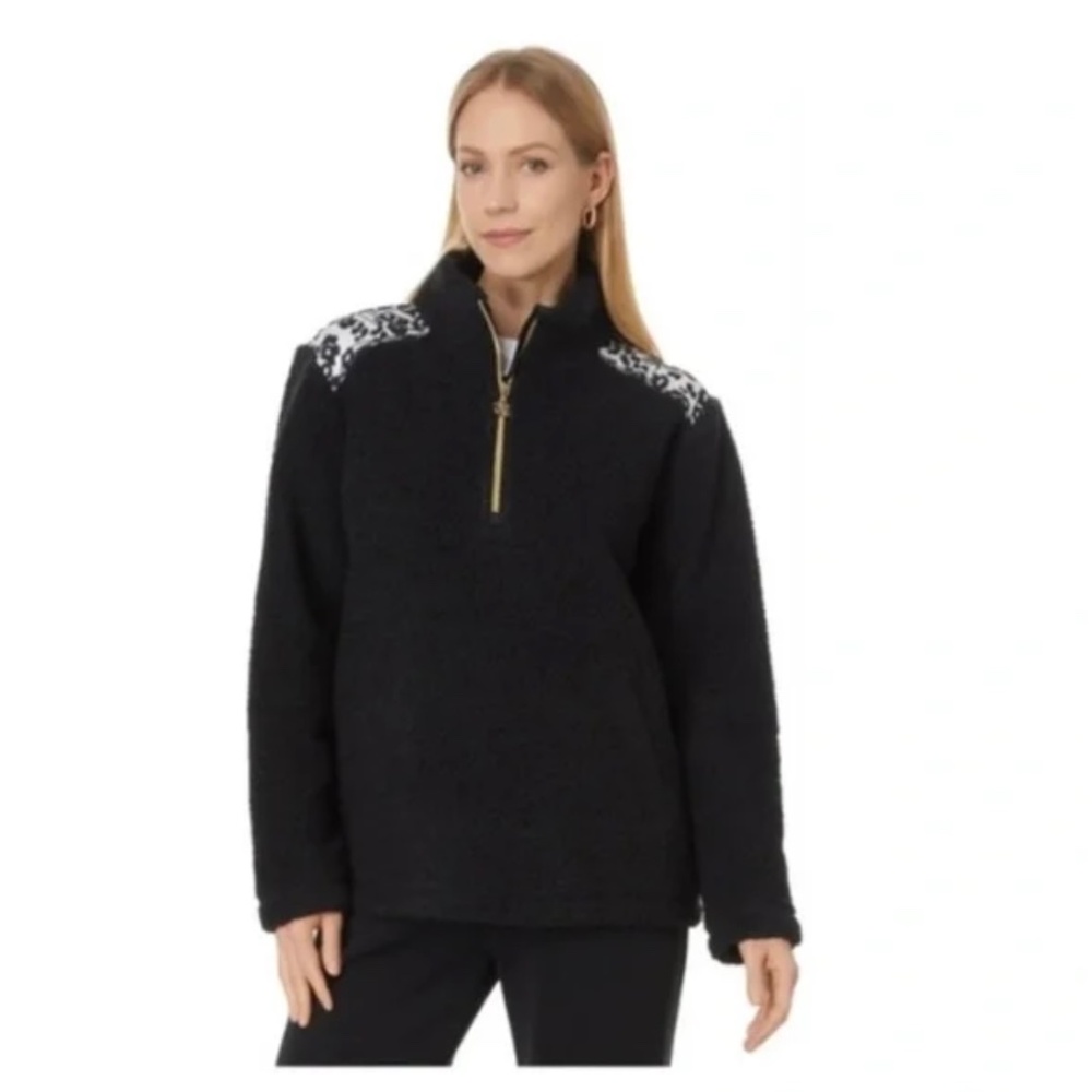 Lilly Pulitzer Wallen Sherpa Half Zip Jacket